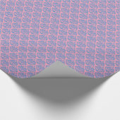 Blaue Violette Mattierte Orchid Damask Geschenkpapier (Ecke)