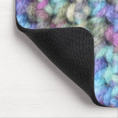 Blaue violette multi Farbhäkelarbeit Mousepad (Ecke)