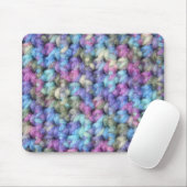 Blaue violette multi Farbhäkelarbeit Mousepad (Mit Mouse)