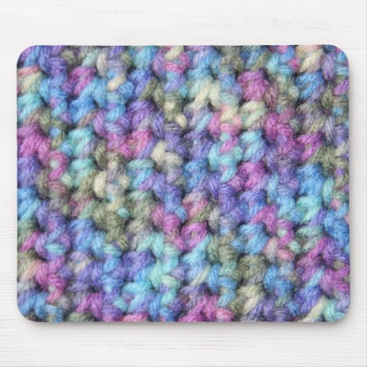 Blaue violette multi Farbhäkelarbeit Mousepad (Vorne)
