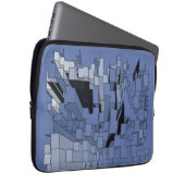 Blaue violette Stadt Laptopschutzhülle (Vorne Rechts)