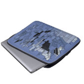 Blaue violette Stadt Laptopschutzhülle (Vorne Knopf)