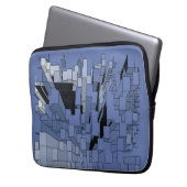 Blaue violette Stadt Laptopschutzhülle (Vorderseite Links)