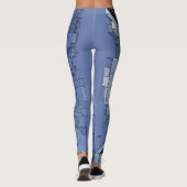 Blaue violette Stadt Leggings (Rückseite)