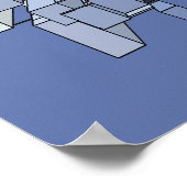 Blaue violette Stadt Poster (Ecke)