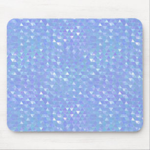 Blaue violette trendige Dreiecke geometrisches Mus Mousepad