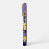 Blaue, violette und gelbe abstrakte Kunst iPhone 16 Hülle (Linke Seite)