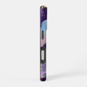 Blaue, violette und gelbe abstrakte Kunst iPhone 16 Hülle (Rechte Seite)
