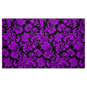 Blaue Violette und schwarze BlumenDamaskus Stoff (Fat Quarter (45,7 x 55,9 cm))