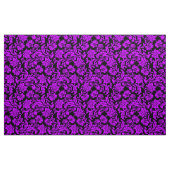 Blaue Violette und schwarze BlumenDamaskus Stoff (Yard (91,4 cm))