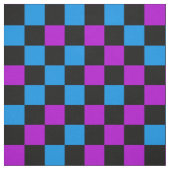 Blaue violette und schwarze karierte Muster Stoff (Muster)