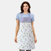 Blaue & violette Wildblumen-Schürze | Flora im Was Schürze (Getragen)