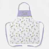 Blaue & violette Wildblumen-Schürze | Wasserfarben Schürze (Vorderseite)