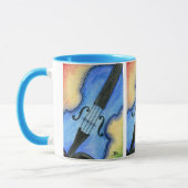 Blaue Violinen-Tasse Tasse (Links)