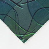 Blaue, virtuelle Blütenblätter, Blätter und rote H Fleecedecke (Ecke)