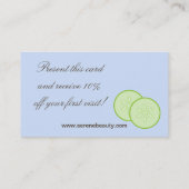 Blaue Visitenkarte (Rückseite)