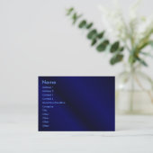 Blaue Visitenkarte (Stehend Vorderseite)