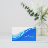 blaue Visitenkarte (Stehend Vorderseite)