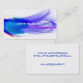 blaue Visitenkarte (Vorne/Hinten)