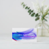 blaue Visitenkarte (Stehend Vorderseite)