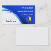 blaue Visitenkarte (Vorne/Hinten)