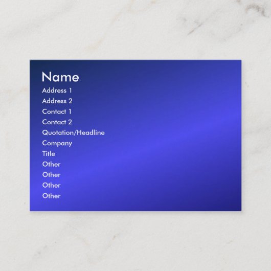 Blaue Visitenkarte (Vorderseite)
