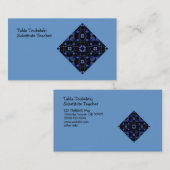 Blaue Visitenkarte (Vorne/Hinten)