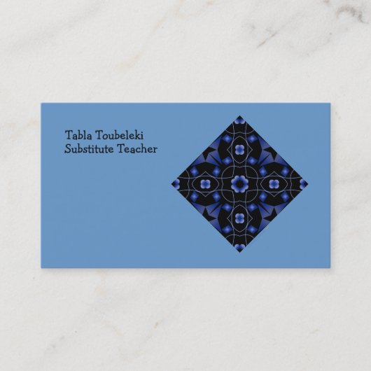 Blaue Visitenkarte (Vorderseite)