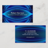 blaue Visitenkarte (Vorne/Hinten)