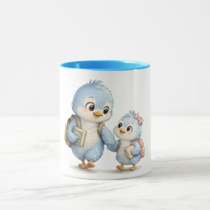 Blaue Vogel Akzent-Kaffeetasse Tasse