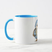 Blaue Vogel Akzent-Kaffeetasse Tasse (Links)