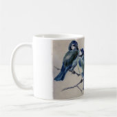 Blaue Vögel auf einem Zweig von Hector Giacomelli Kaffeetasse (Links)