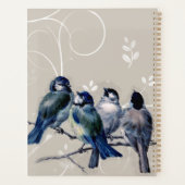 Blaue Vögel auf einer Zweigstelle Planer (Rückseite)