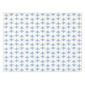 Blaue Vögel auf weißem Rautenmuster Tischdecke (Vorderseite (Horizontal))
