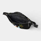 Blaue Vögel Bauchtasche (Offen)