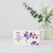 Blaue Vögel - besonders angefertigt Visitenkarte (Stehend Vorderseite)