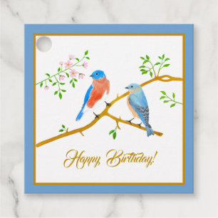 Blaue Vögel Blaues Gestell Geschenkanhänger