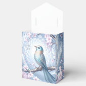 Blaue Vogel-Blumen-Geschenkbox Geschenkschachtel (Geöffnet)