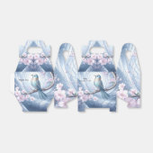 Blaue Vogel-Blumen-Geschenkbox Geschenkschachtel (Ungefaltet)