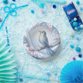 Blaue Vogel-Blumen-Papier-Schale Pappteller (Party)