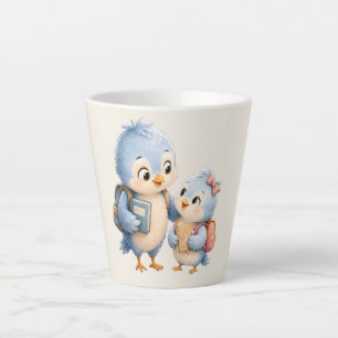 Blaue Vogel-Brüder-Schwestern-Kaffeetasse Milchtasse