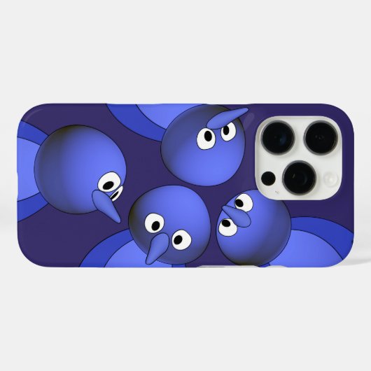Blaue Vögel Case-Mate iPhone Hülle (Rückseite (Horizontal))