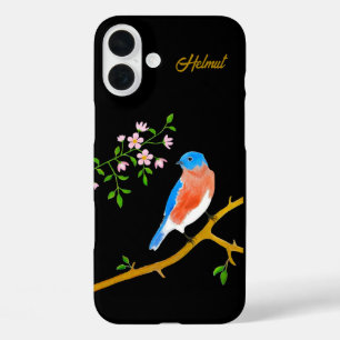 Blaue Vögel iPhone 16 Plus Hülle