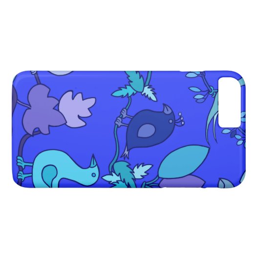 Blaue Vögel Case-Mate iPhone Hülle (Rückseite (Horizontal))