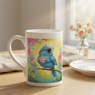 Blaue-Vogel-Cozy-Spezialtasse Porzellantasse