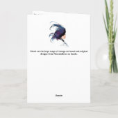 Blaue-Vogel-Dame Karte (Rückseite)