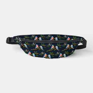Blaue Vögel Dunkelblau Bauchtasche