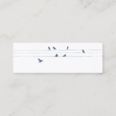 Blaue Vögel - dünn Mini Visitenkarte (Rückseite)