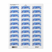 Blaue Vogel Elegante Monogramm-Initiale K Rücksend (Vorne)