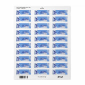 Blaue Vogel Elegante Monogramm-Initiale L Rücksend (Vorne)